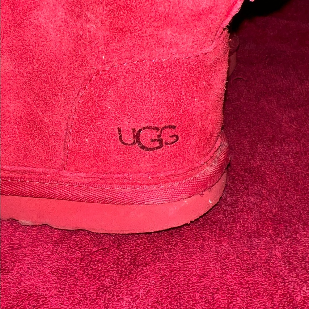 UGG Neumel Red Suede Boots UNISEX - Picture 2 of 5